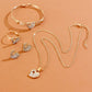 5pcs Rhinestone Heart Decor Jewelry Set