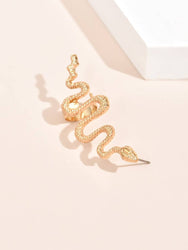 1pc Textured Snake Decor Earring