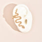 1pc Textured Snake Decor Earring