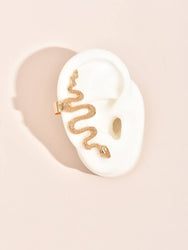 1pc Textured Snake Decor Earring