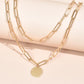 Round Charm Layered Necklace