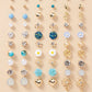 30pairs Rhinestone & Faux Pearl Decor Stud Earrings