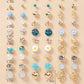 30pairs Rhinestone & Faux Pearl Decor Stud Earrings