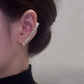 The Victoria Round Row Cuff Earrings