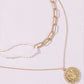 Alita Gold and Pearl Layered Necklace