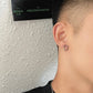 ABSTRACT HOOP STUD EARRING