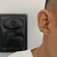 CLIP ON TEXTED LARGE HOOP EARRING